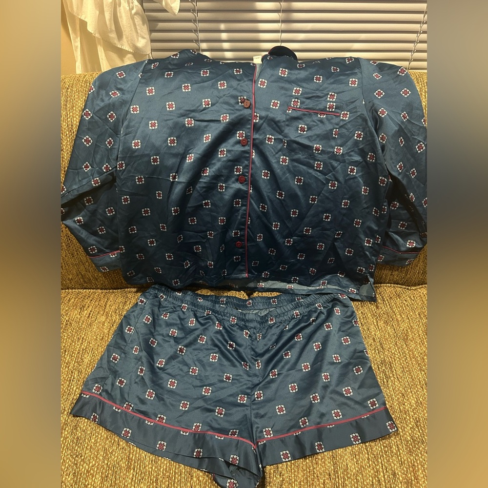 Alfani Navy Blue Sleepwear Set with Relaxed Fit